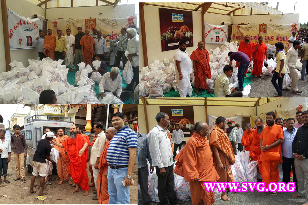Swaminarayan Amreli Flood Relief - June 2015