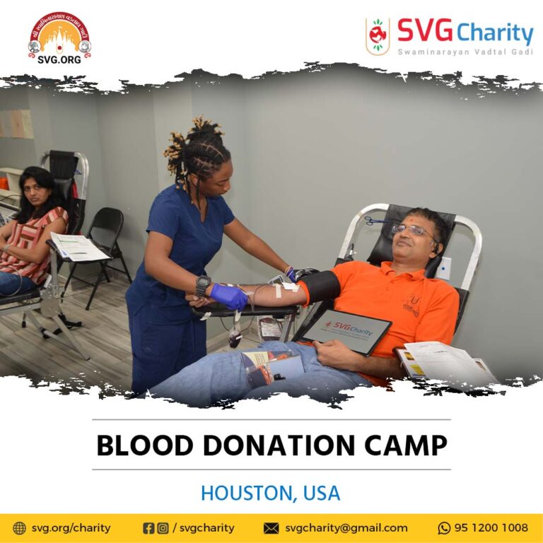 SVG Charity : Blood Donation Camp - Vadtal Dham - Houston, USA || 10 Sep 2023 4 Blood Donation Camp – Vadtal Dham Houston USA